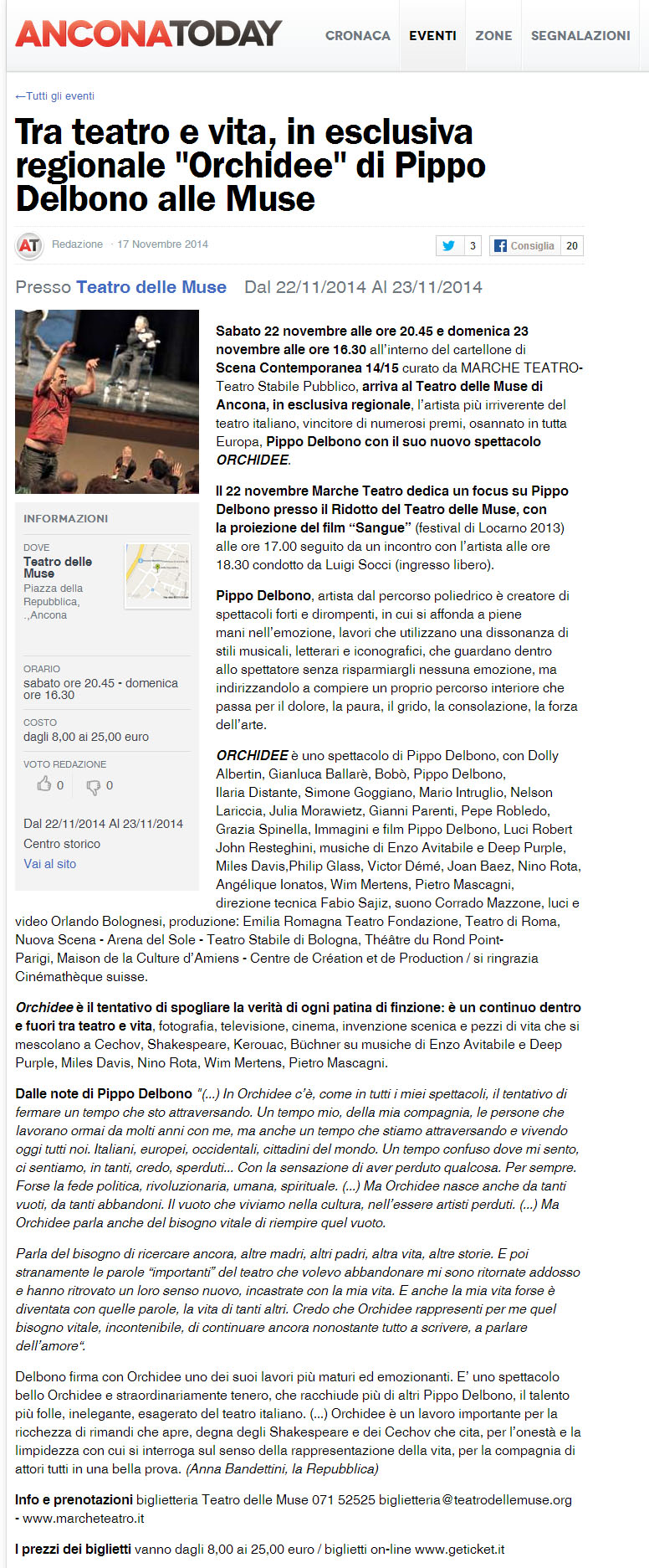 2014.11.17 Tra teatro e vita, in esclusiva regionale orchidee - anconatoday.it